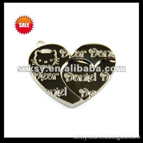 custom metal heart pendant